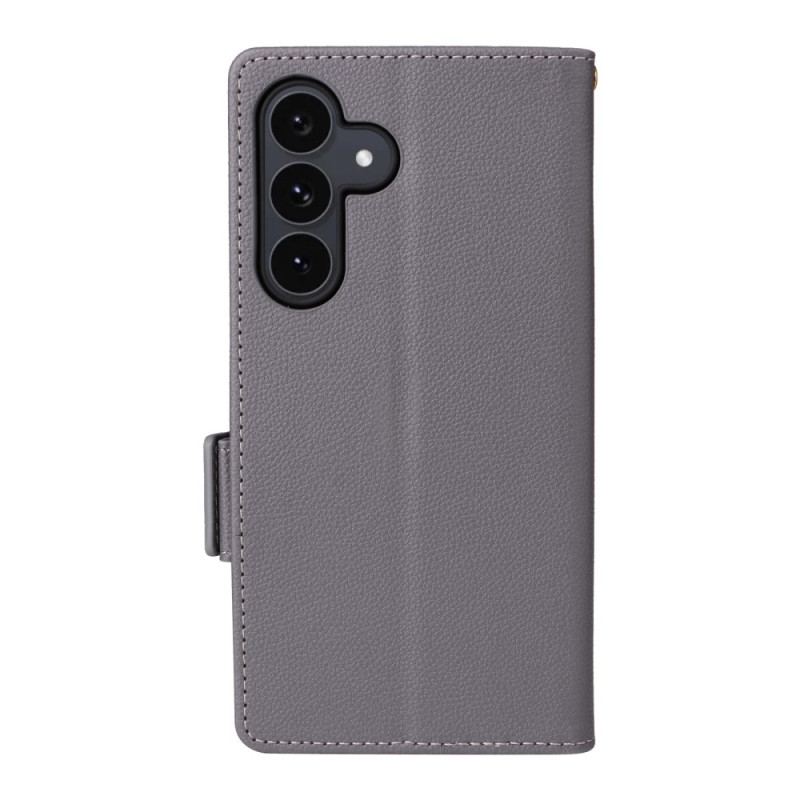 Läderfodral Samsung Galaxy S25 Fe Telefonfodral Klassisk Plånbok Med Rem