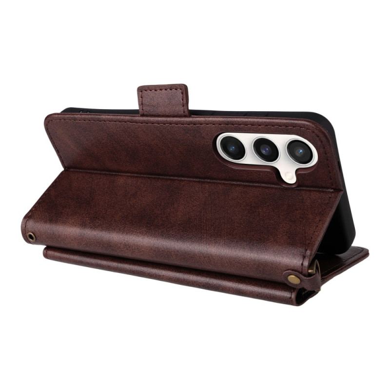 Läderfodral Samsung Galaxy S25 Fe Telefonfodral Multifunktionell Plånbok