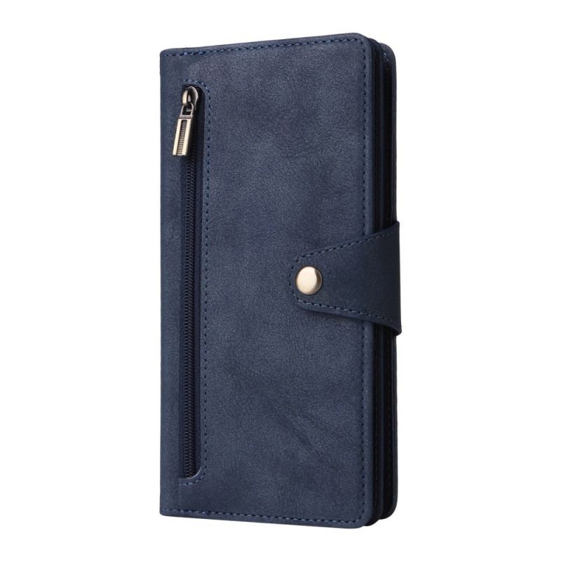 Läderfodral Samsung Galaxy S25 Fe Telefonfodral Plånbok Med Dragkedja