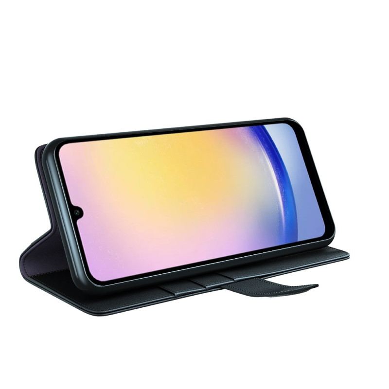 Läderskal Fodral Samsung Galaxy S25 Fe Äkta Läder