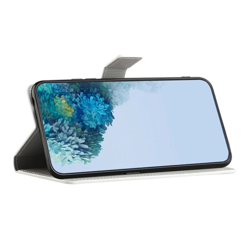 Läderskal Fodral Samsung Galaxy S25 Fe Plommonblommor