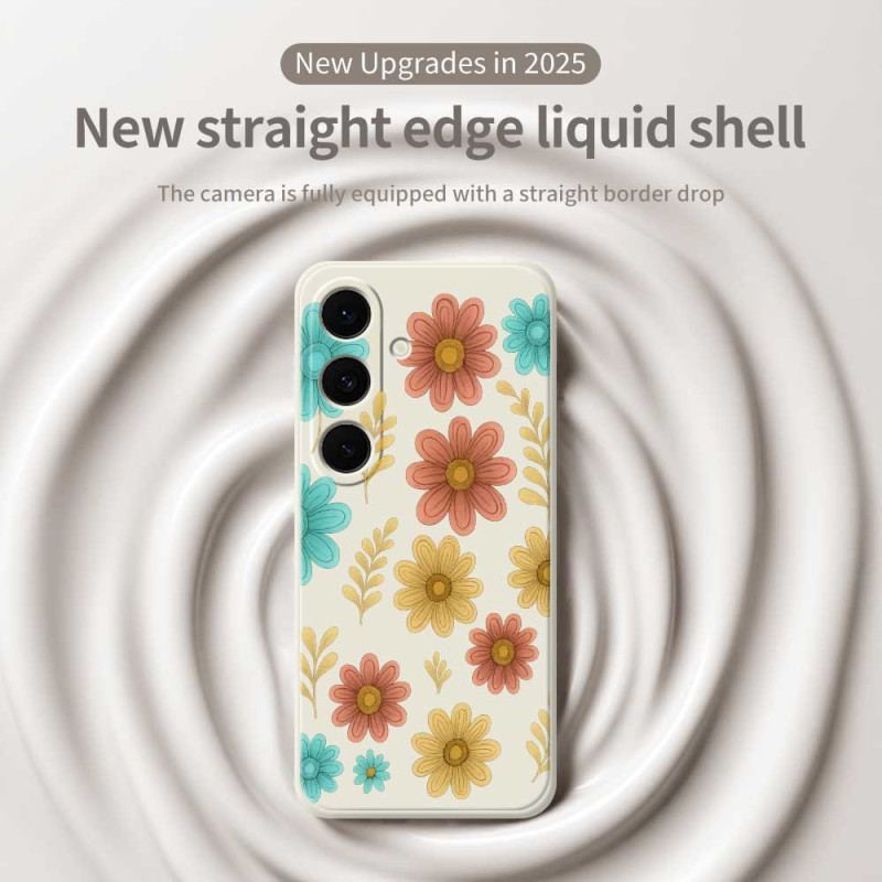 Skal För Samsung Galaxy S25 Fe Blommig Silikon