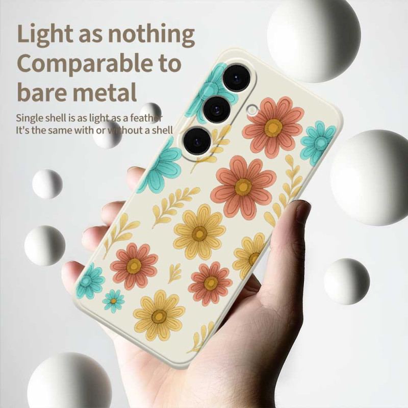 Skal För Samsung Galaxy S25 Fe Blommig Silikon