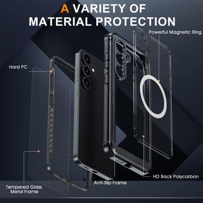 Skal För Samsung Galaxy S25 Fe Magnetisk Med Skärmskydd