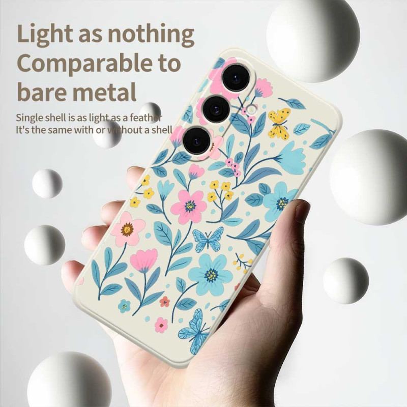 Skal Samsung Galaxy S25 Fe Blommig Silikon