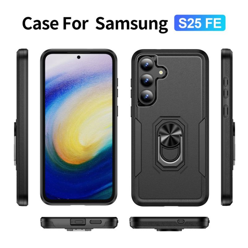 Skal Samsung Galaxy S25 Fe Ringhållare Med Metalleffekt
