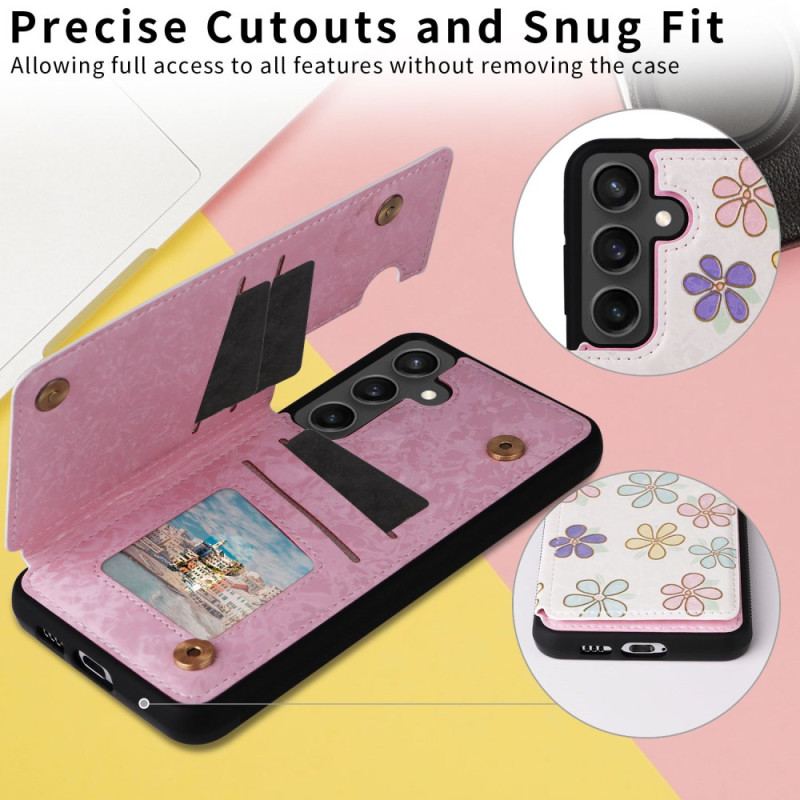 Skal Samsung Galaxy S25 Fe Telefonfodral Blommigt Korthållare