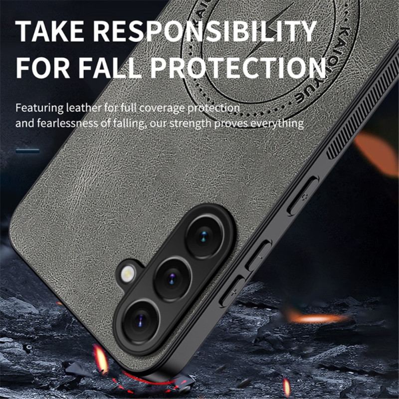 Skal Samsung Galaxy S25 Fe Telefonfodral Magsafe Nappa-lädereffekt