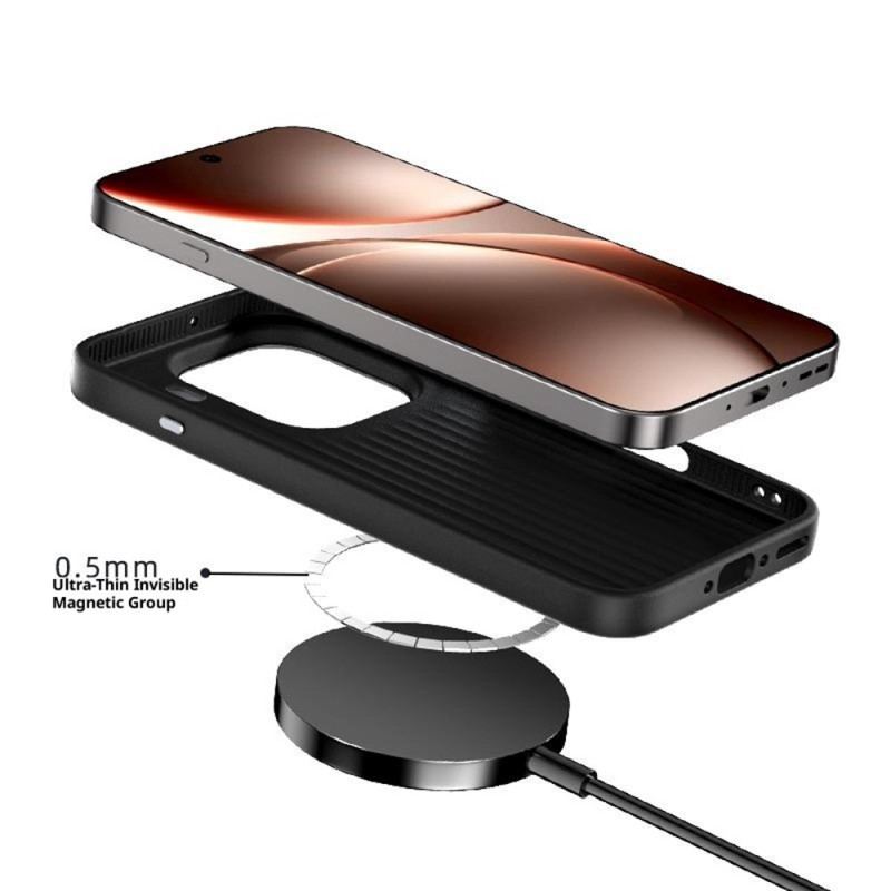 Skal Oppo Find X9 5g Telefonfodral Magsafe Med Mikropräglad Textur Abeel