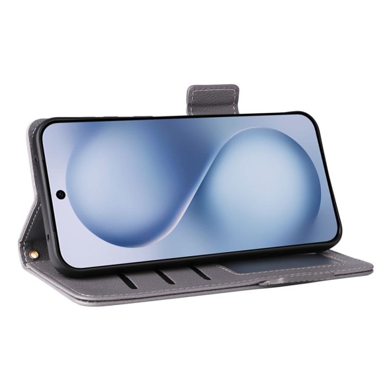 Fodral För Vivo X200 Fe Konstläder Med Rem