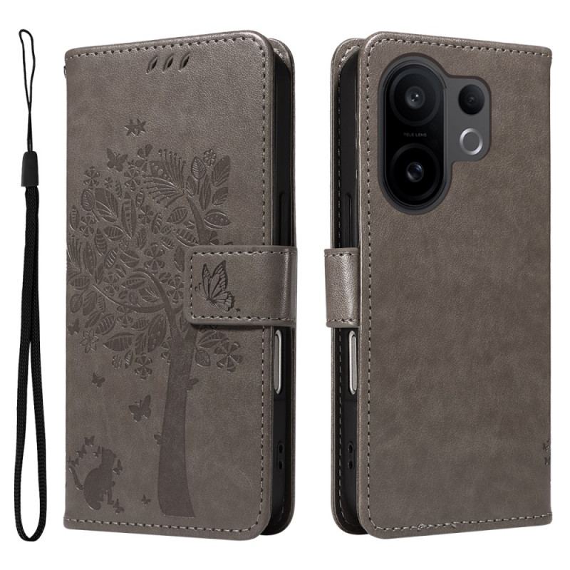 Fodral Vivo X200 Fe Katt Och Träd