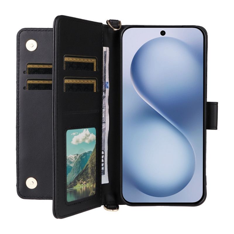 Fodral Vivo X200 Fe Quiltad Med Rem Och Axelrem