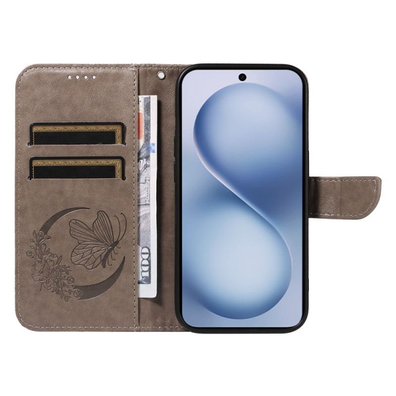 Läderfodral Vivo X200 Fe Telefonfodral Grafisk Fjäril