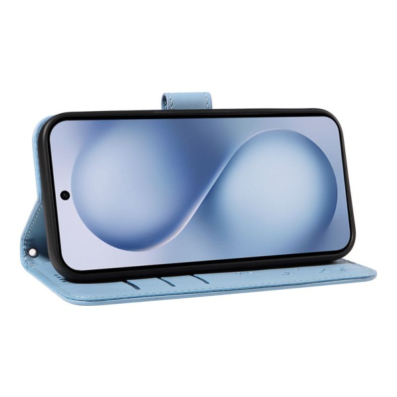 Läderfodral Vivo X200 Fe Telefonfodral Maskrosrem