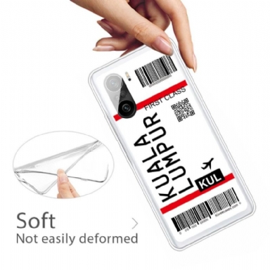 Skal För Xiaomi Mi 11i / Poco F3 Boardingkort 06 Kuala Lumpur