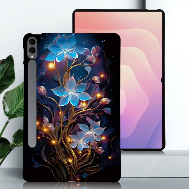 Skal För Samsung Galaxy Tab S11 Ultra Blå Blommor