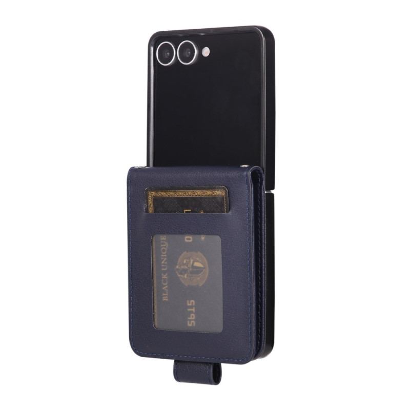 Fodral Samsung Galaxy Z Flip 7 Korthållare I Konstläder