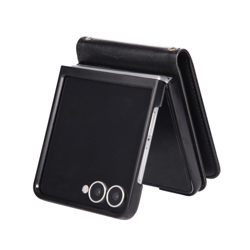 Fodral Samsung Galaxy Z Flip 7 Korthållare I Konstläder