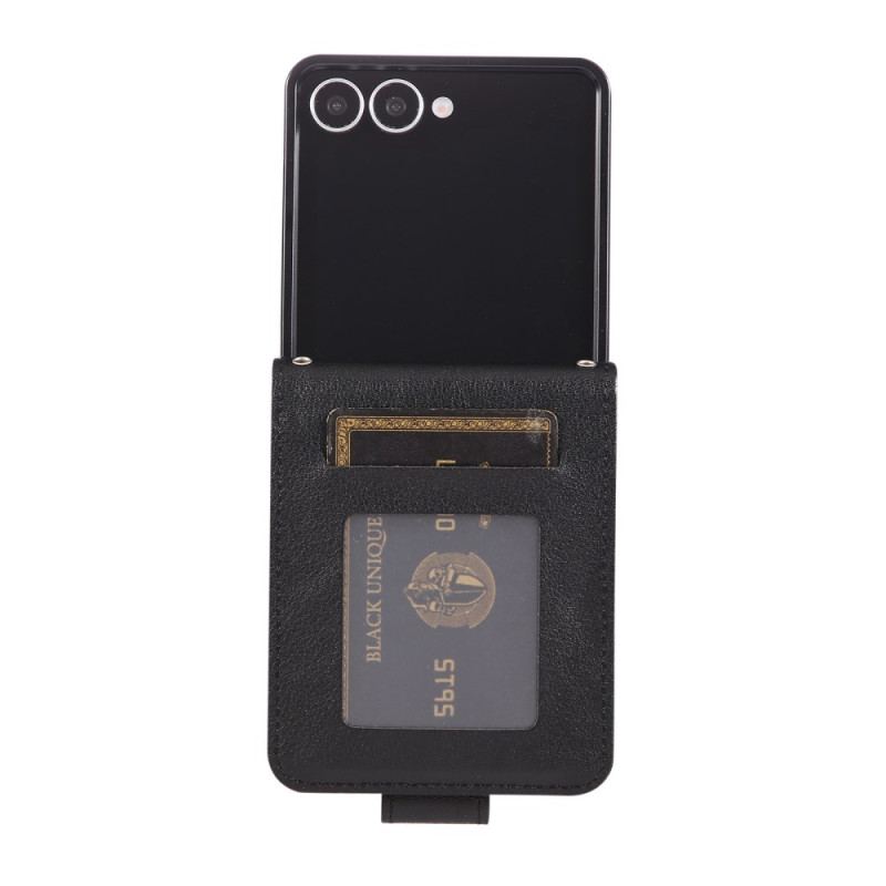 Fodral Samsung Galaxy Z Flip 7 Korthållare I Konstläder