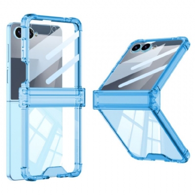 Skal För Samsung Galaxy Z Flip 7 Färgad Genomskinlig Med Airbagskydd