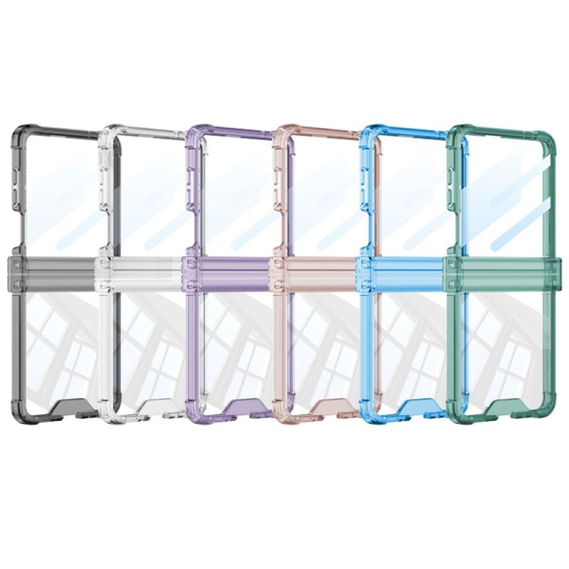 Skal För Samsung Galaxy Z Flip 7 Färgad Genomskinlig Med Airbagskydd