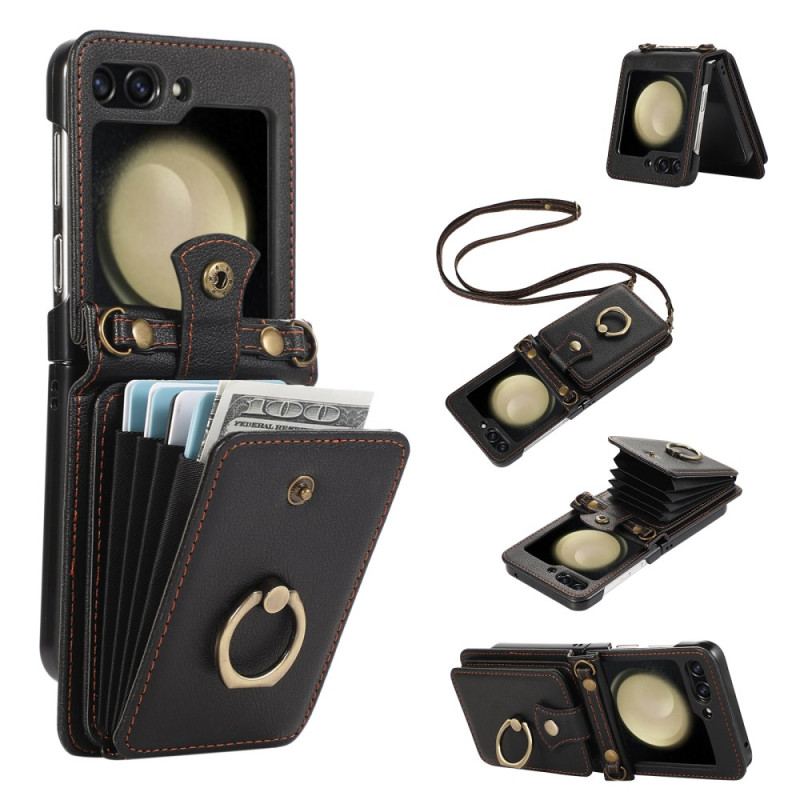 Skal För Samsung Galaxy Z Flip 7 Korthållare Och Axelrem