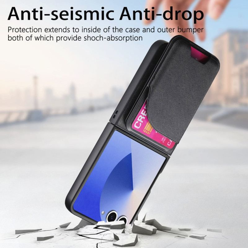 Skal För Samsung Galaxy Z Flip 7 Magnetisk Med Hållare Och Avtagbar Korthållare