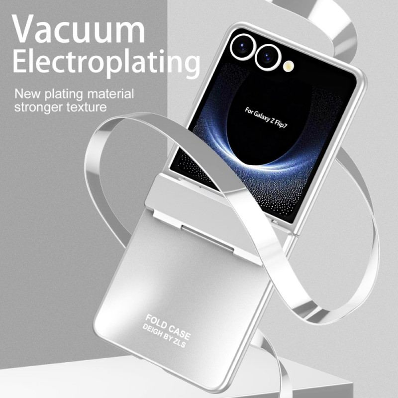 Skal För Samsung Galaxy Z Flip 7 Metallisk Effekt Med Gångjärn