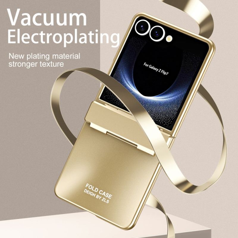 Skal För Samsung Galaxy Z Flip 7 Metallisk Effekt Med Skärmskydd