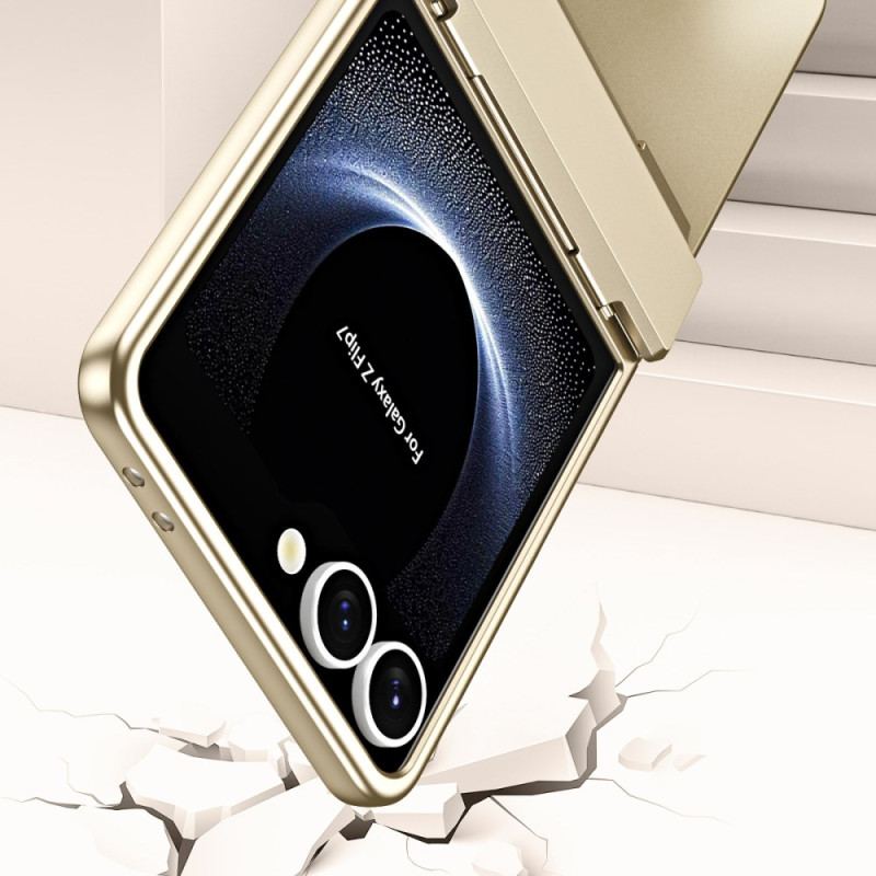Skal För Samsung Galaxy Z Flip 7 Metallisk Effekt Med Skärmskydd