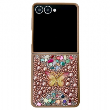 Skal För Samsung Galaxy Z Flip 7 Strass Fjärilsdekoration