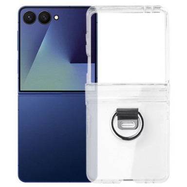 Skal För Samsung Galaxy Z Flip 7 Transparent Med Ringhållare