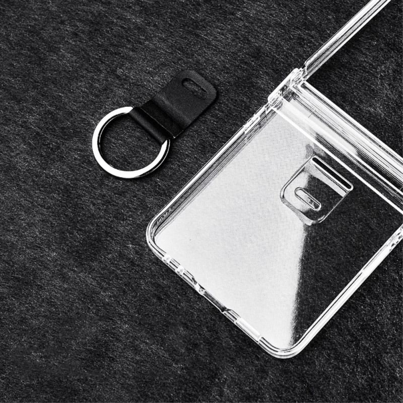 Skal För Samsung Galaxy Z Flip 7 Transparent Med Ringhållare