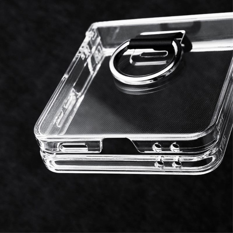 Skal För Samsung Galaxy Z Flip 7 Transparent Med Ringhållare