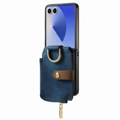 Skal Samsung Galaxy Z Flip 7 Fack Med Dragkedja Och Korthållare