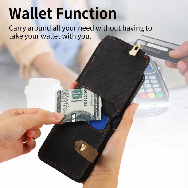 Skal Samsung Galaxy Z Flip 7 Fack Med Dragkedja Och Korthållare