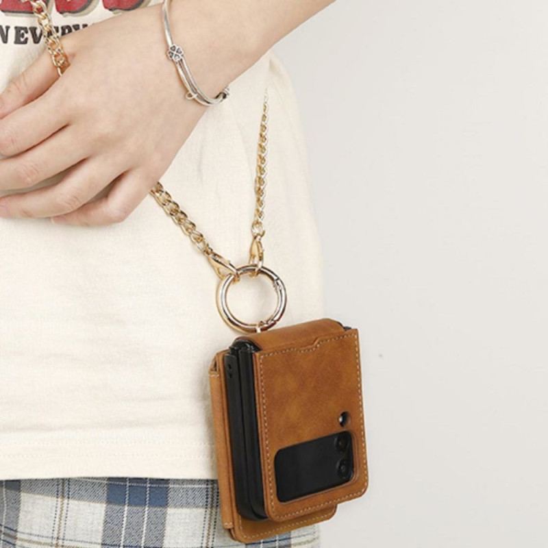 Skal Samsung Galaxy Z Flip 7 Korthållare Och Avtagbar Kedja