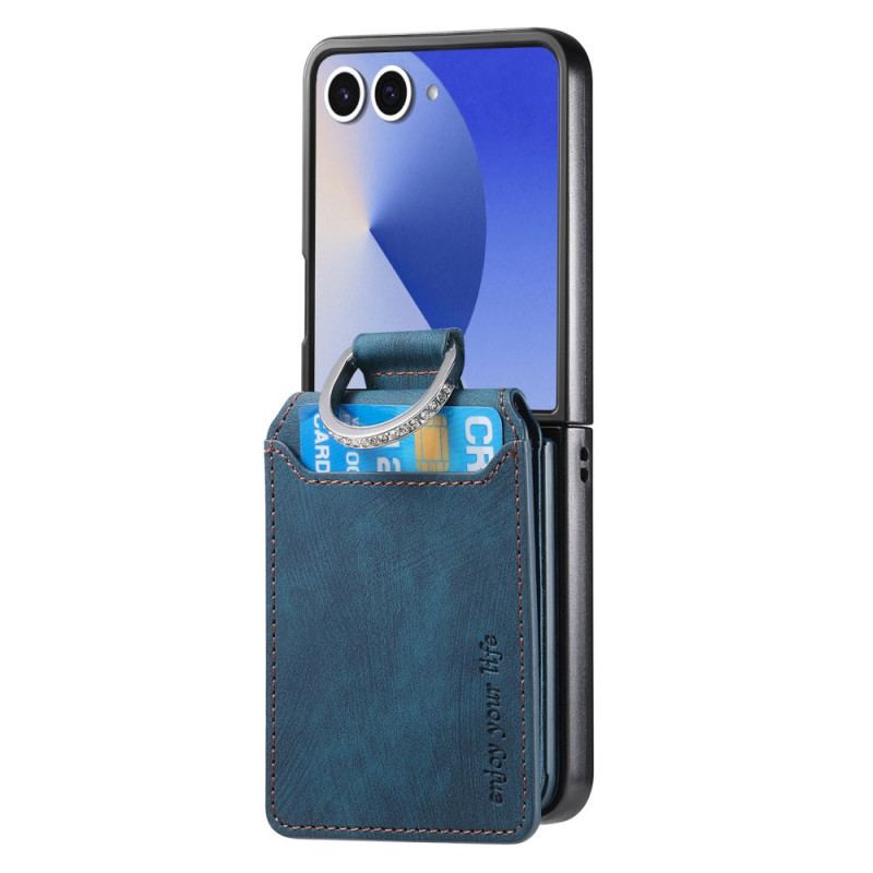 Skal Samsung Galaxy Z Flip 7 Korthållare Och Hållare Med Vintageeffekt