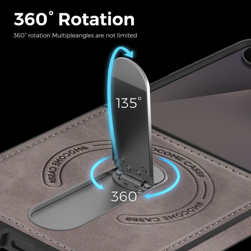 Skal Samsung Galaxy Z Flip 7 Magnetisk Med Roterande Stativ