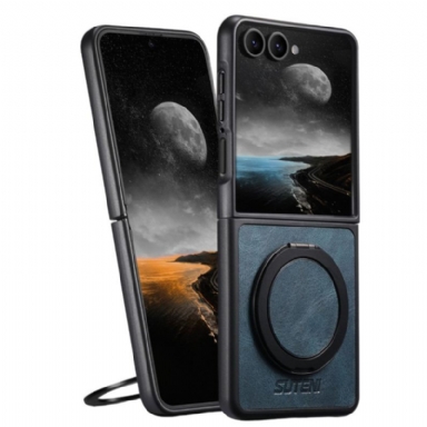 Skal Samsung Galaxy Z Flip 7 Magsafe-kompatibel Lädereffekt Suteni Ringhållare