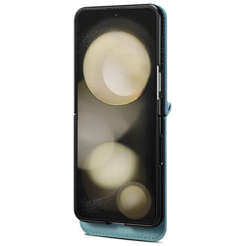 Skal Samsung Galaxy Z Flip 7 Marmorerad Korthållare Och Axelrem