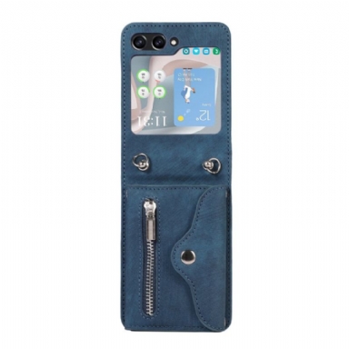 Skal Samsung Galaxy Z Flip 7 Plånbok Med Snodd Och Axelrem