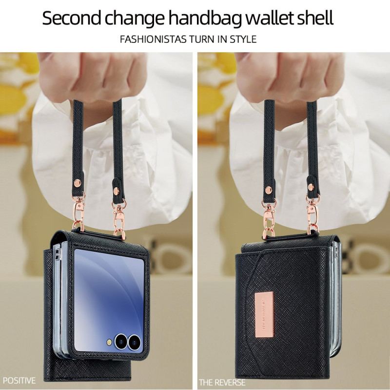 Skal Samsung Galaxy Z Flip 7 Plånbok Och Rem