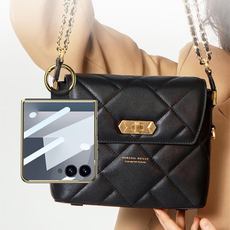 Skal Samsung Galaxy Z Flip 7 Quiltad Design Med Ringhållare