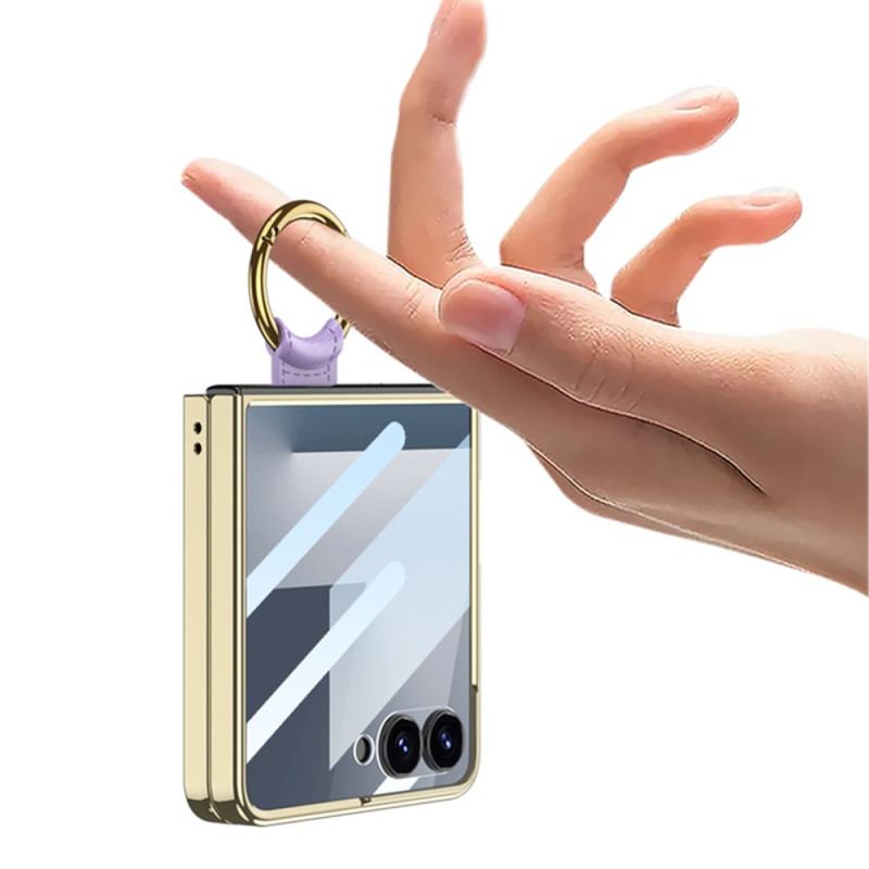 Skal Samsung Galaxy Z Flip 7 Quiltad Design Med Ringhållare