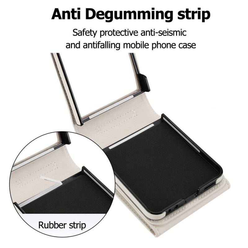 Skal Samsung Galaxy Z Flip 7 Quiltad Plånbok Och Rem