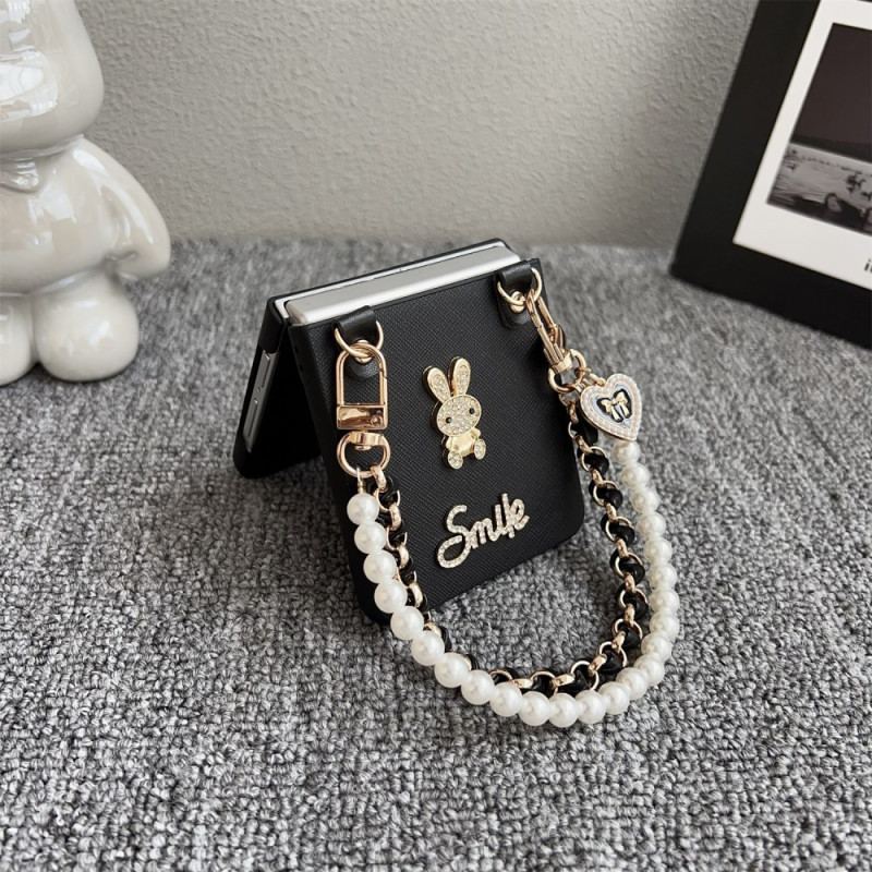 Skal Samsung Galaxy Z Flip 7 Smiley-kanin Med Armband