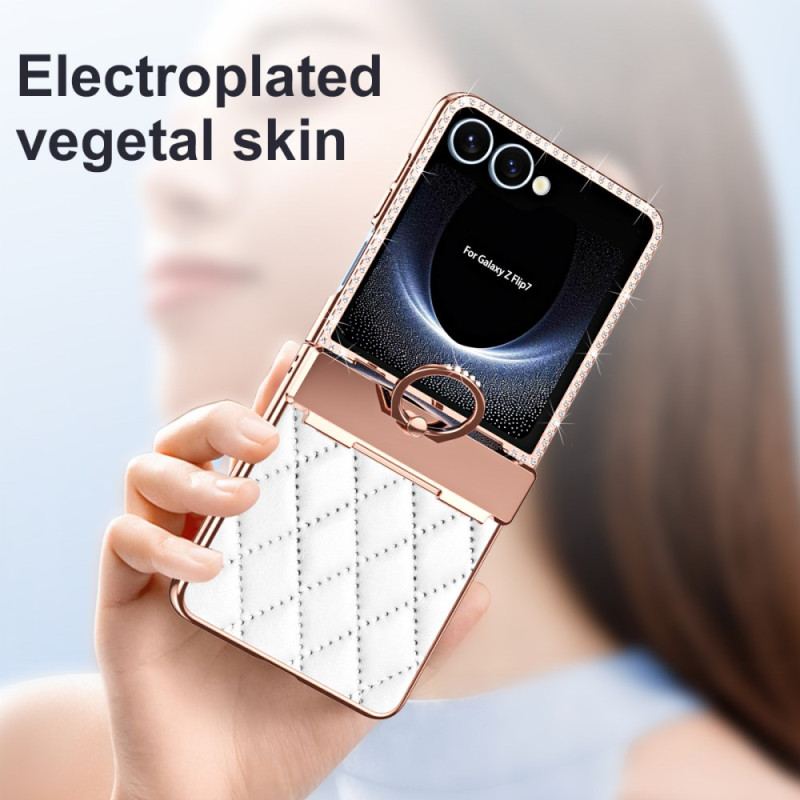 Skal Samsung Galaxy Z Flip 7 Telefonfodral Ringställ Och Strassdekoration