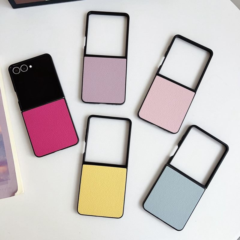 Skal Samsung Galaxy Z Flip 7 Texturerad Lädereffekt