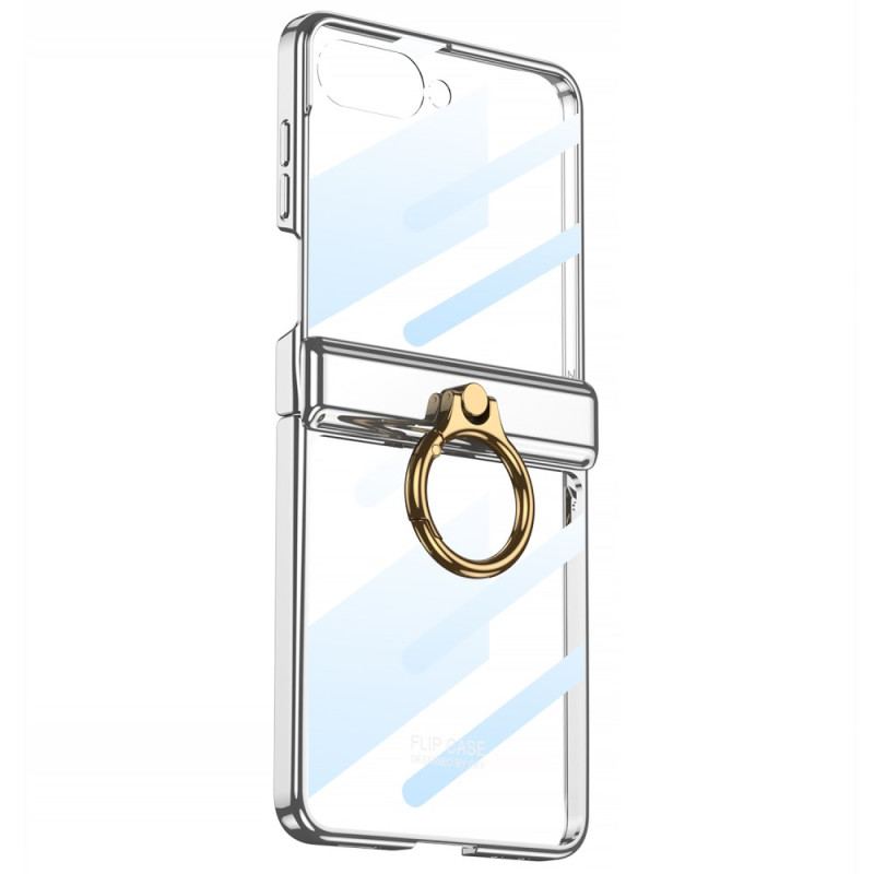 Skal Samsung Galaxy Z Flip 7 Transparent Med Stativ Och Magnetiskt Skydd Gkk